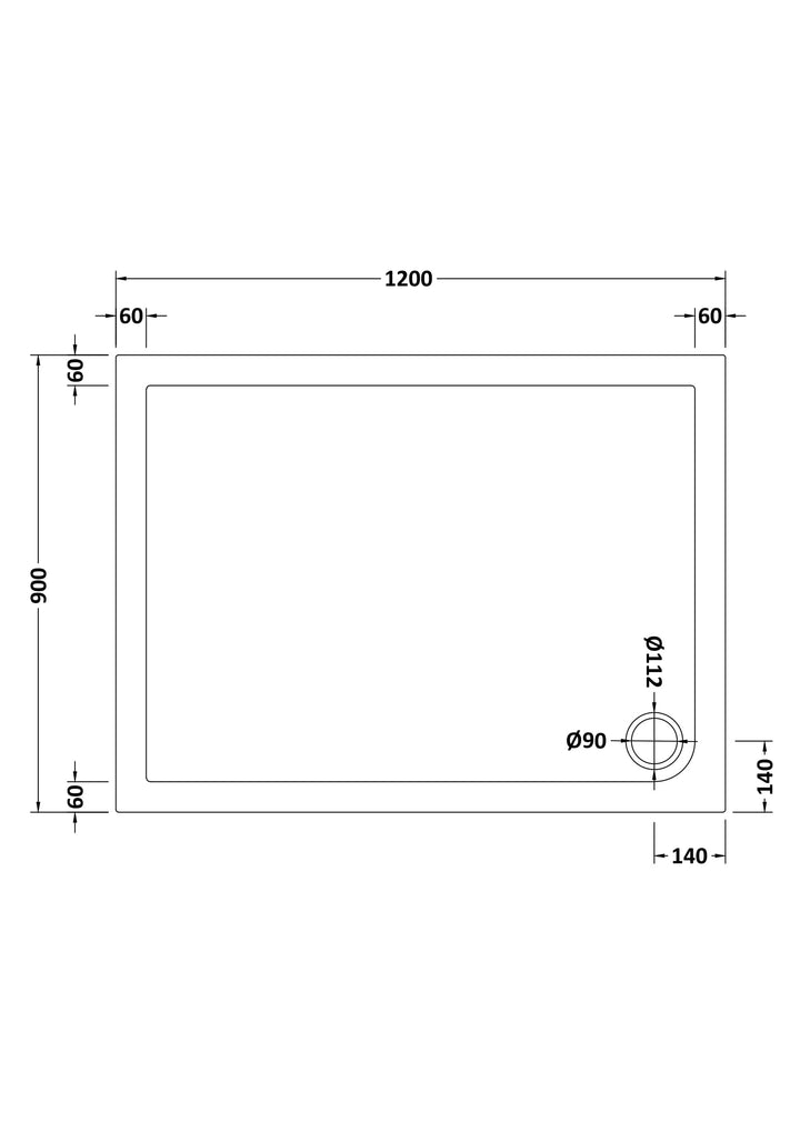 Vantage 40mm Rectangular Tray 1200x900
