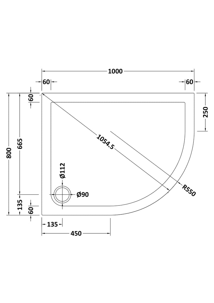 Vantage 40mm Offset Quad Tray RH 1000x800