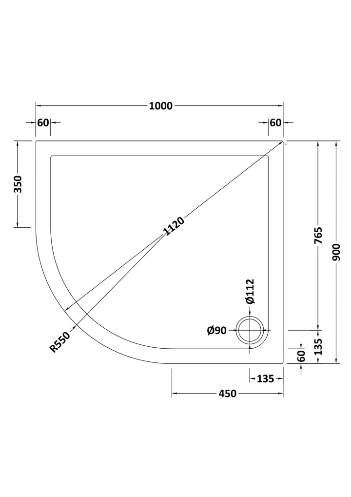 Vantage 40mm Offset Quad Tray LH 1000x900