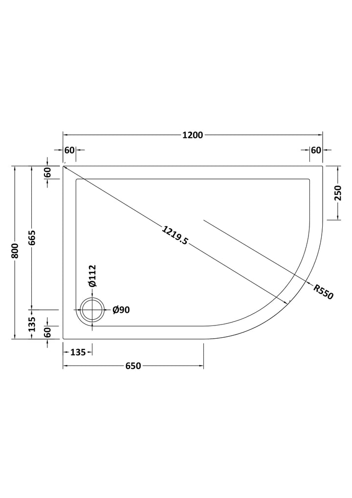 Vantage 40mm Offset Quad Tray RH 1200x800