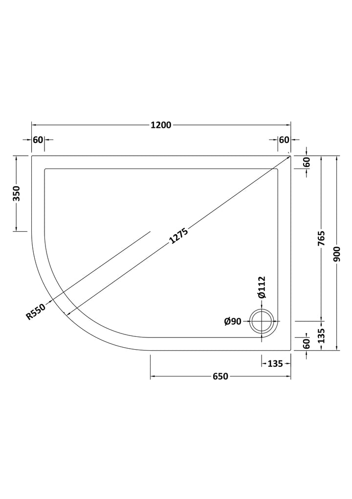 Vantage 40mm Offset Quad Tray LH 1200x900