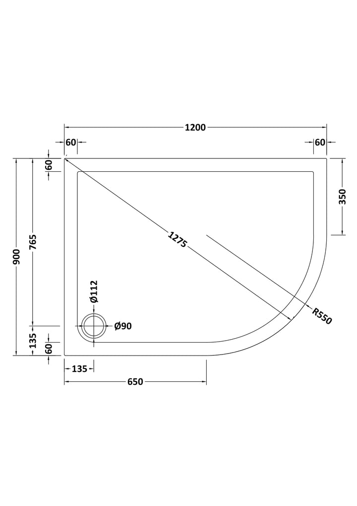 Vantage 40mm Offset Quad Tray RH 1200x900