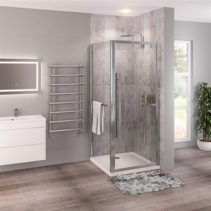 Vantage 2000 Easy Clean Side Panel C/W Towel Rail 800mm - 49.0043