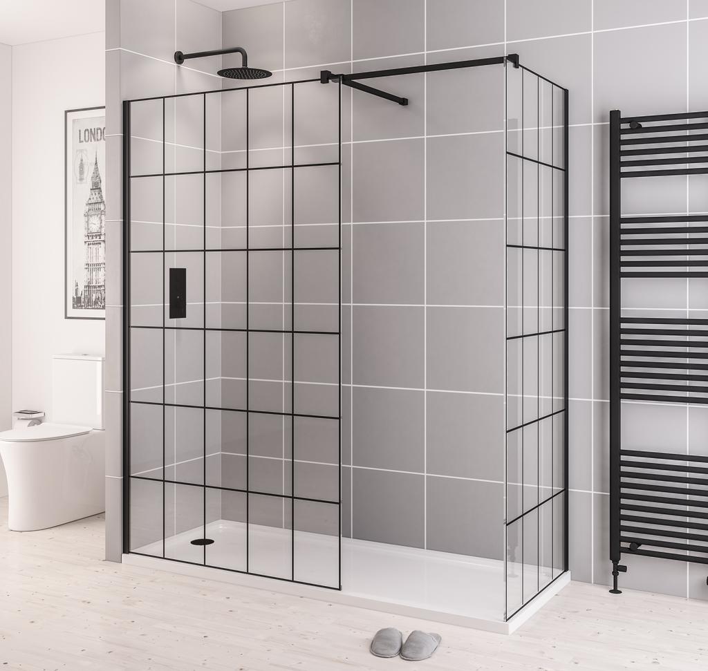 Vantage 2000 8mm Framed Walk In Wetroom Panel 1100 x 2000