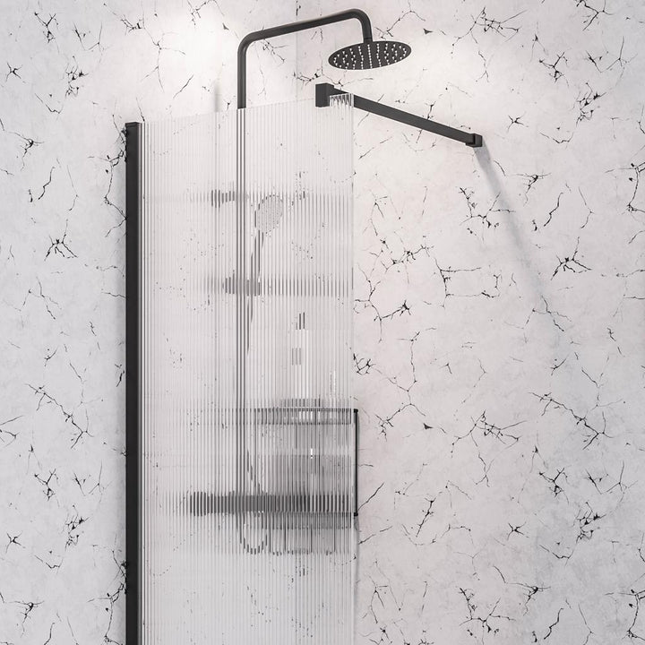 Vantage 2000 8mm Fluted Glass Walk In Wetroom Panel 1100 x 2000 - 49.5118