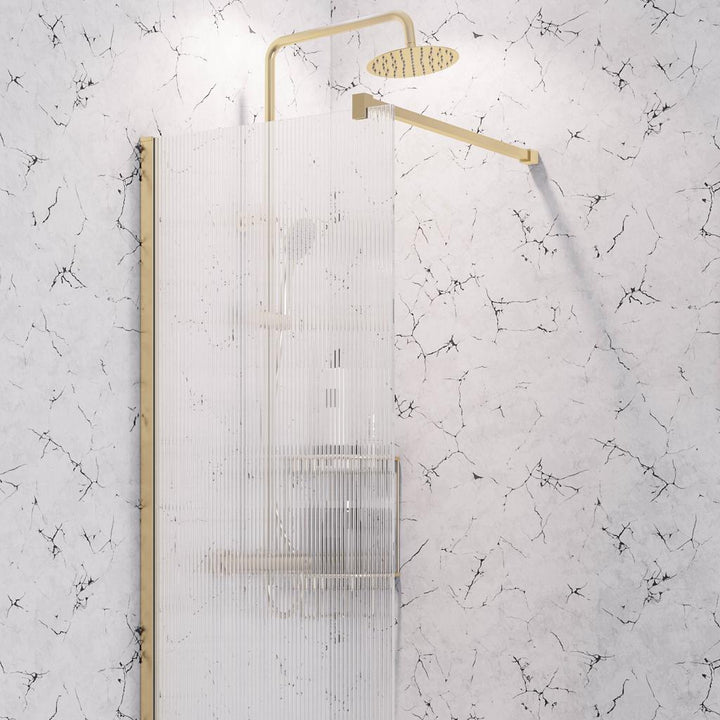 Vantage 2000 8mm Fluted Glass Walk In Wetroom Panel 1100 x 2000 - 49.5119