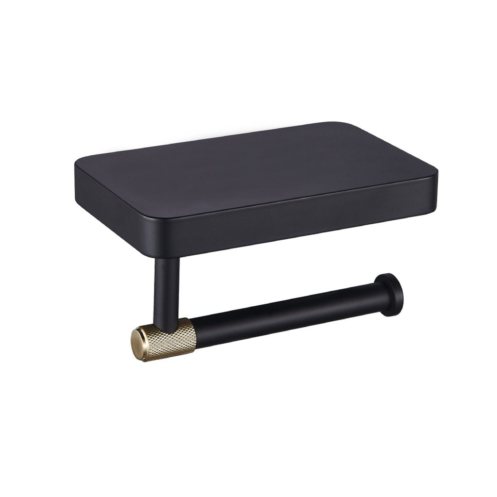 Catania Toilet Roll Holder with Shelf- 52.502