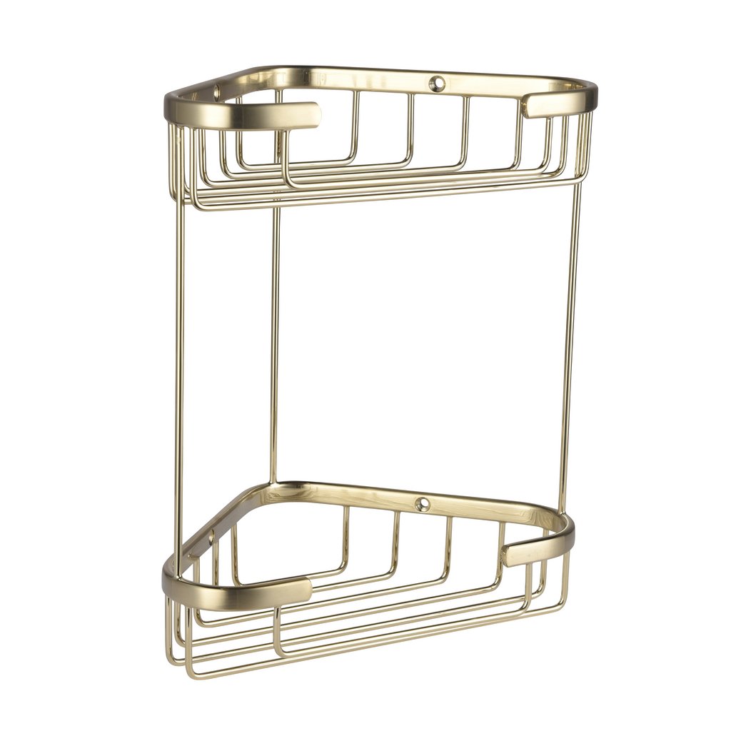Double Corner basket Brushed Brass- 52.232