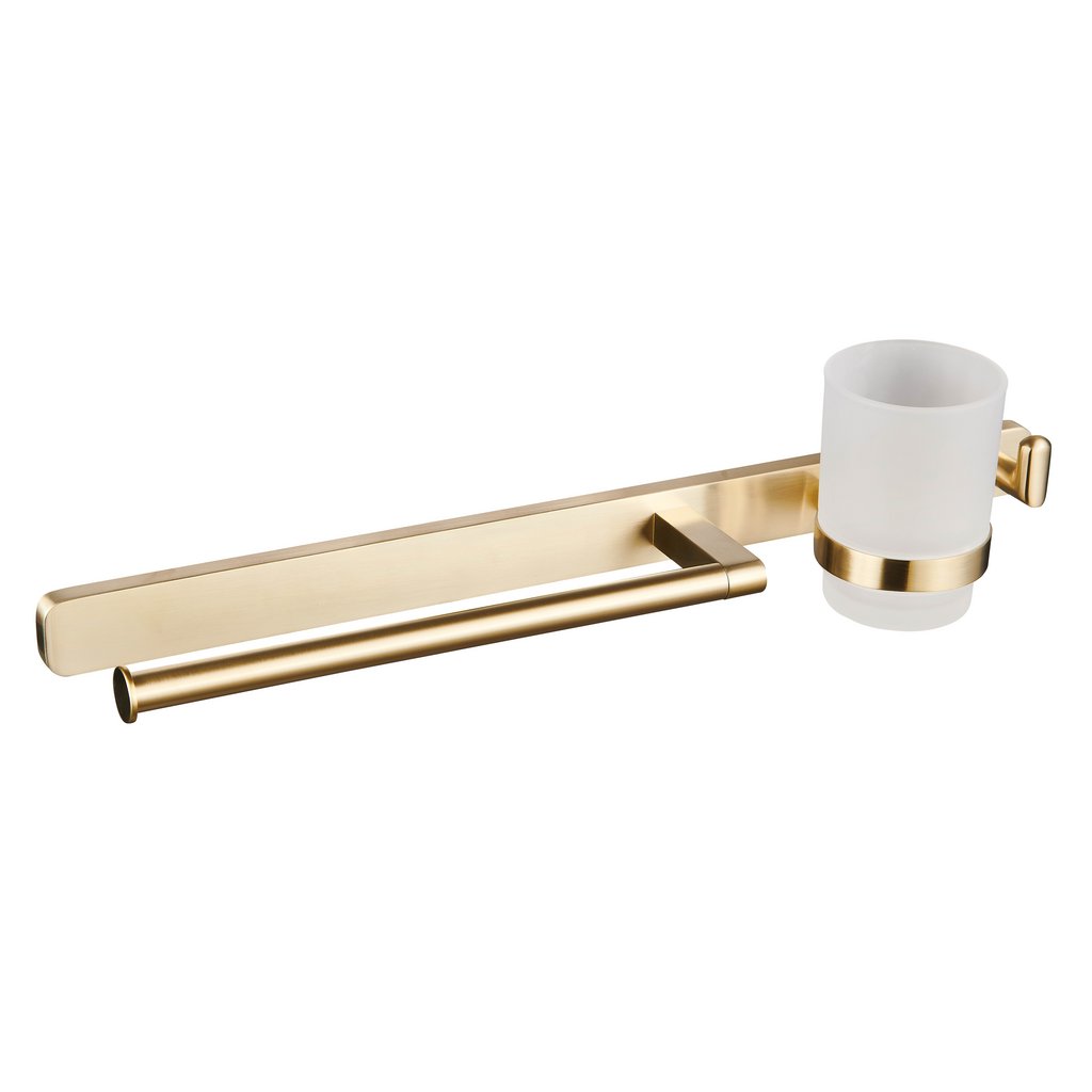 Asti Towel Ring, Hook and Tumbler Holder Brushed Brass- 52.442