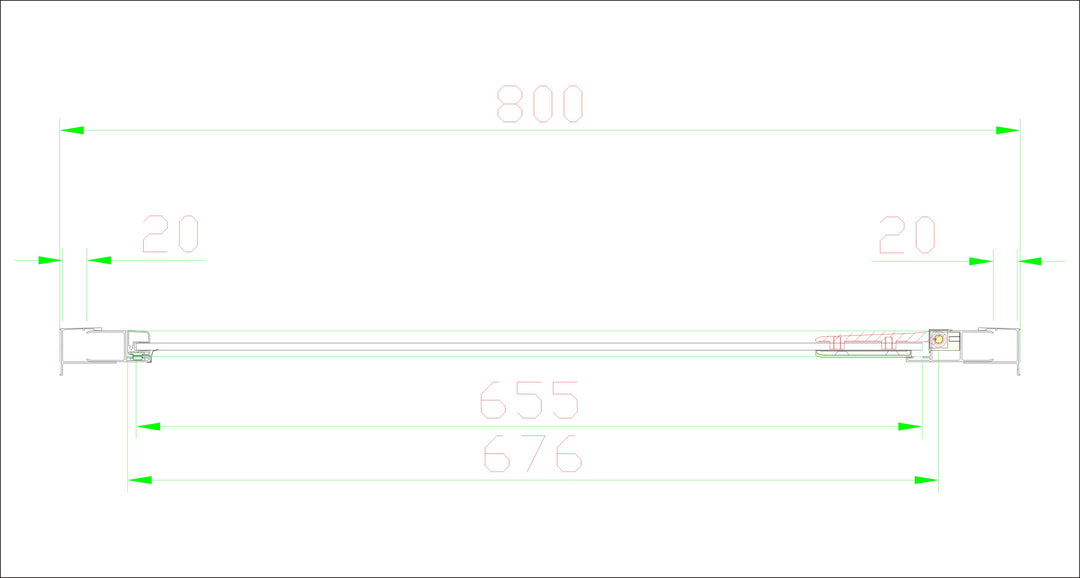 Volente 800 Frosted Hinge Door