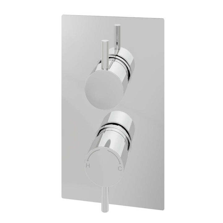 Modern Round Thermostatic Two Way Concealed Shower Valve - 60.1009