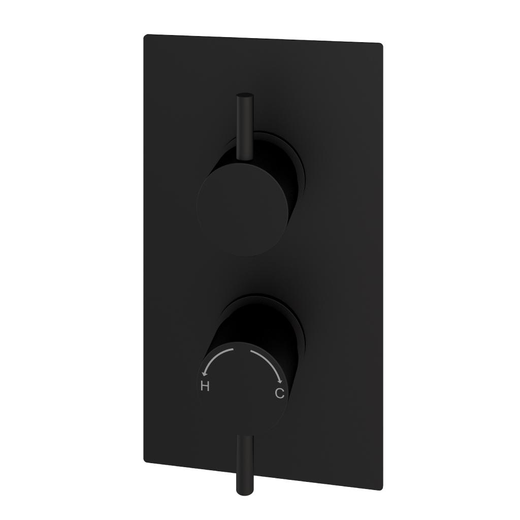 Modern Round Thermostatic Two Way Concealed Shower Valve - 60.1016