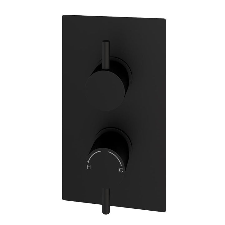 Modern Round Thermostatic Two Way Concealed Shower Valve - 60.1016