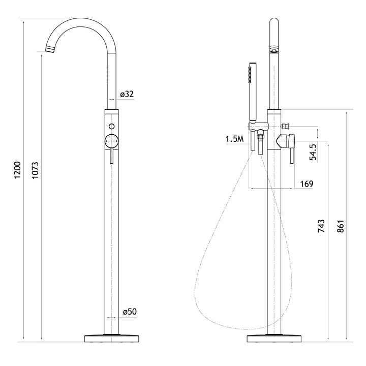 Meriden Freestanding Single Level BSM - 98.2057
