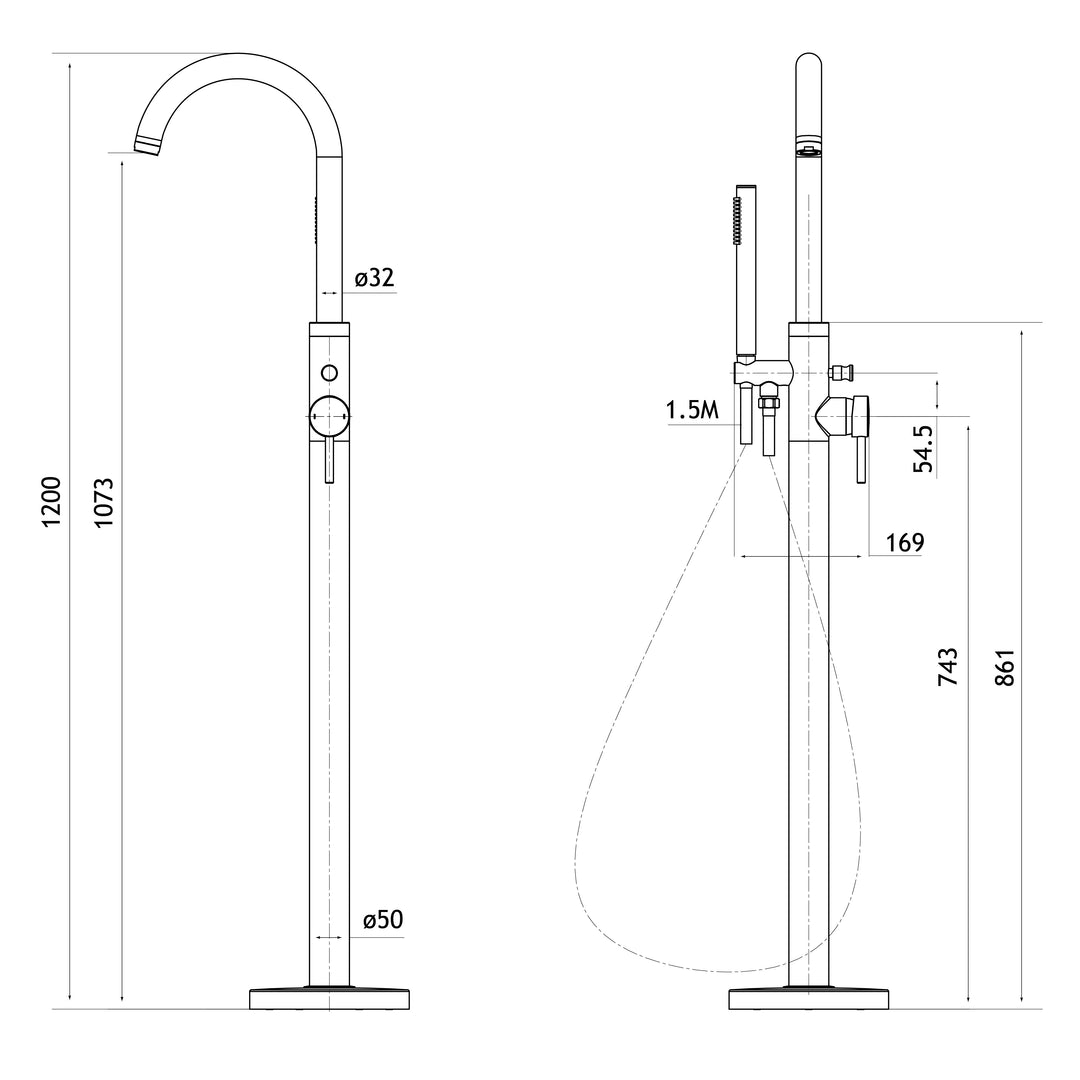 Meriden Freestanding Single Level BSM - 98.2059