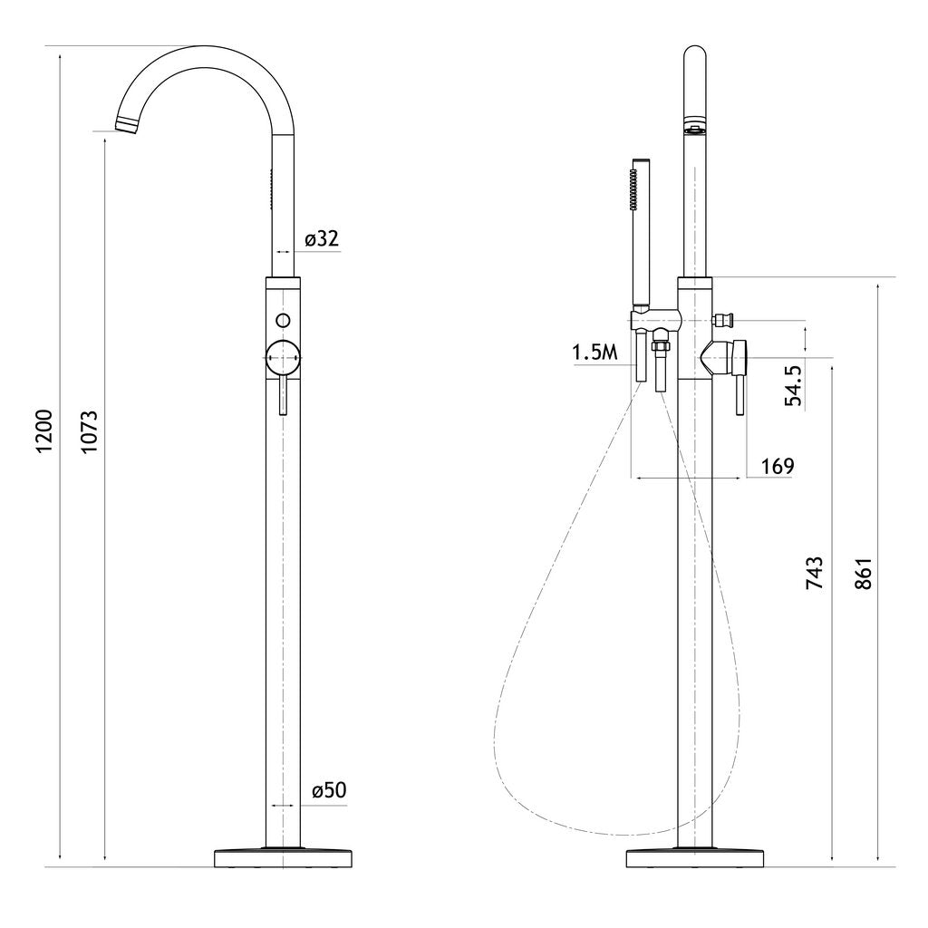 Meriden Freestanding Single Level BSM - 98.2058