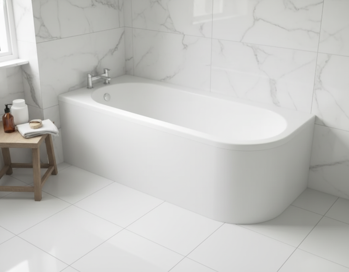 Denali Left Hand Back to Wall Corner Bath & Panel