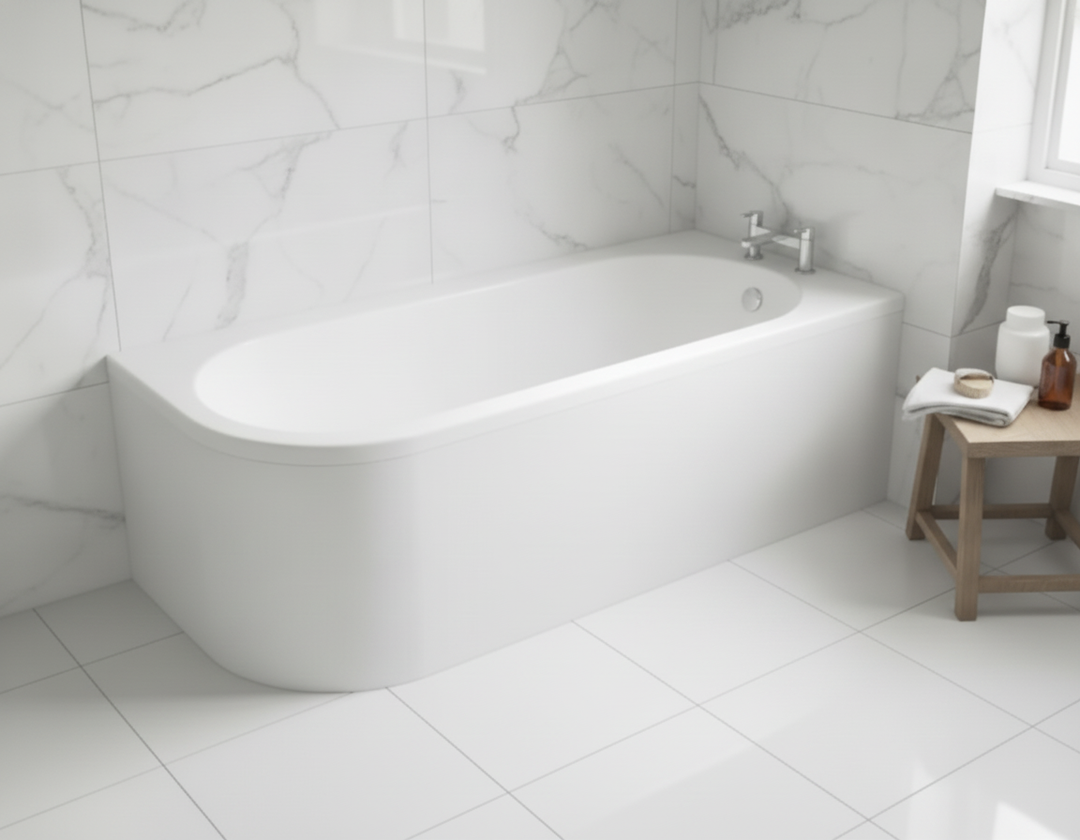 Denali Right Hand Back to Wall Corner Bath & Panel