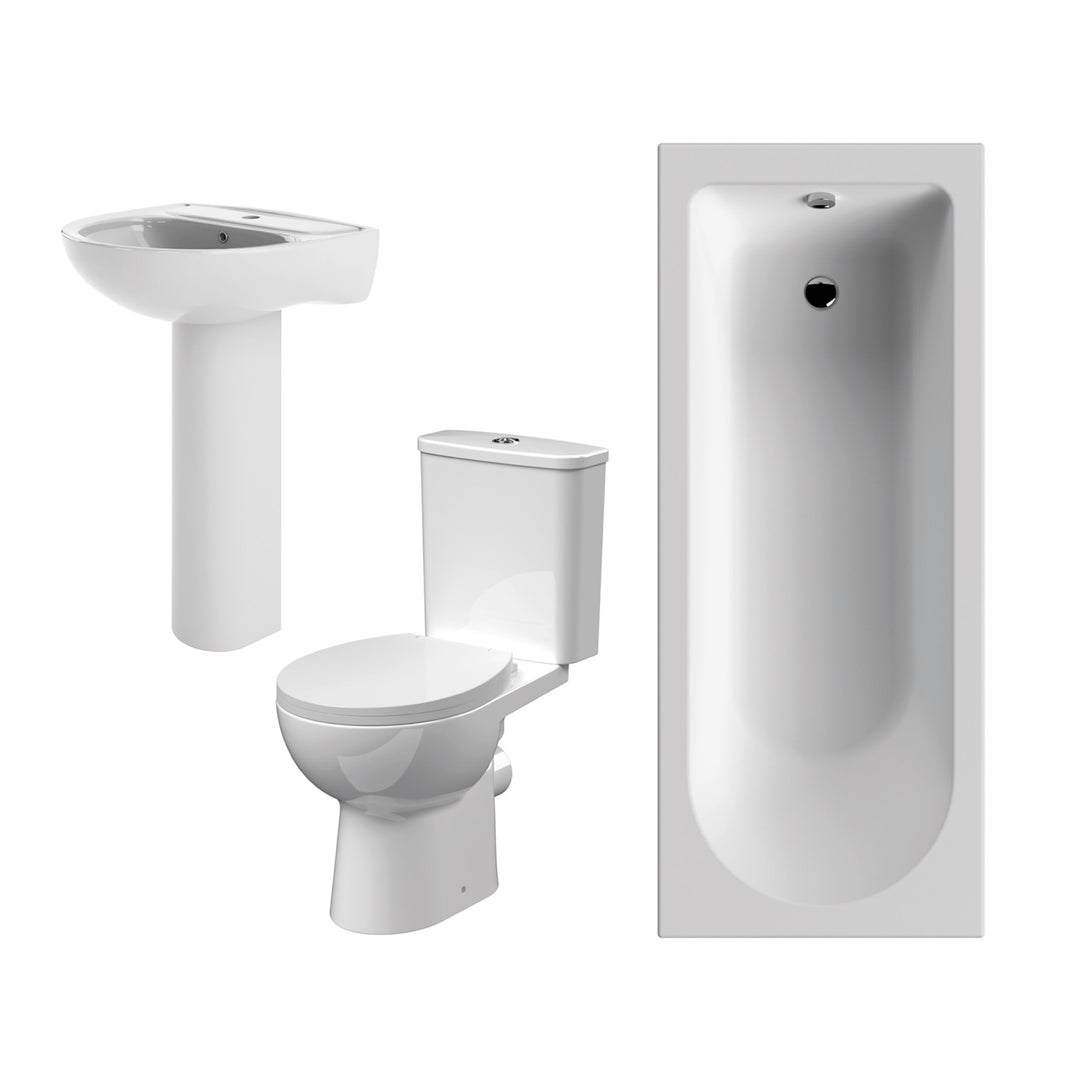 Voda Suites 1700 x 700mm Single Ended Bath with Ceramics (Round)