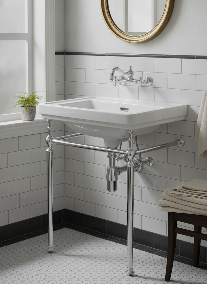 Coniston 500mm No Tap Hole Basin with Stand
