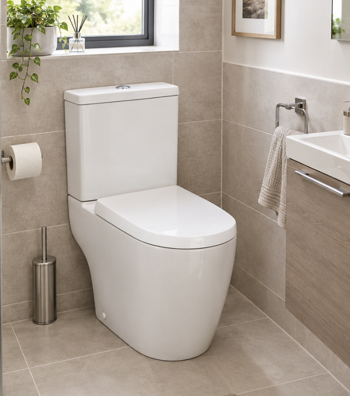 Rydal Semi Flush to Wall Close Coupled Toilet