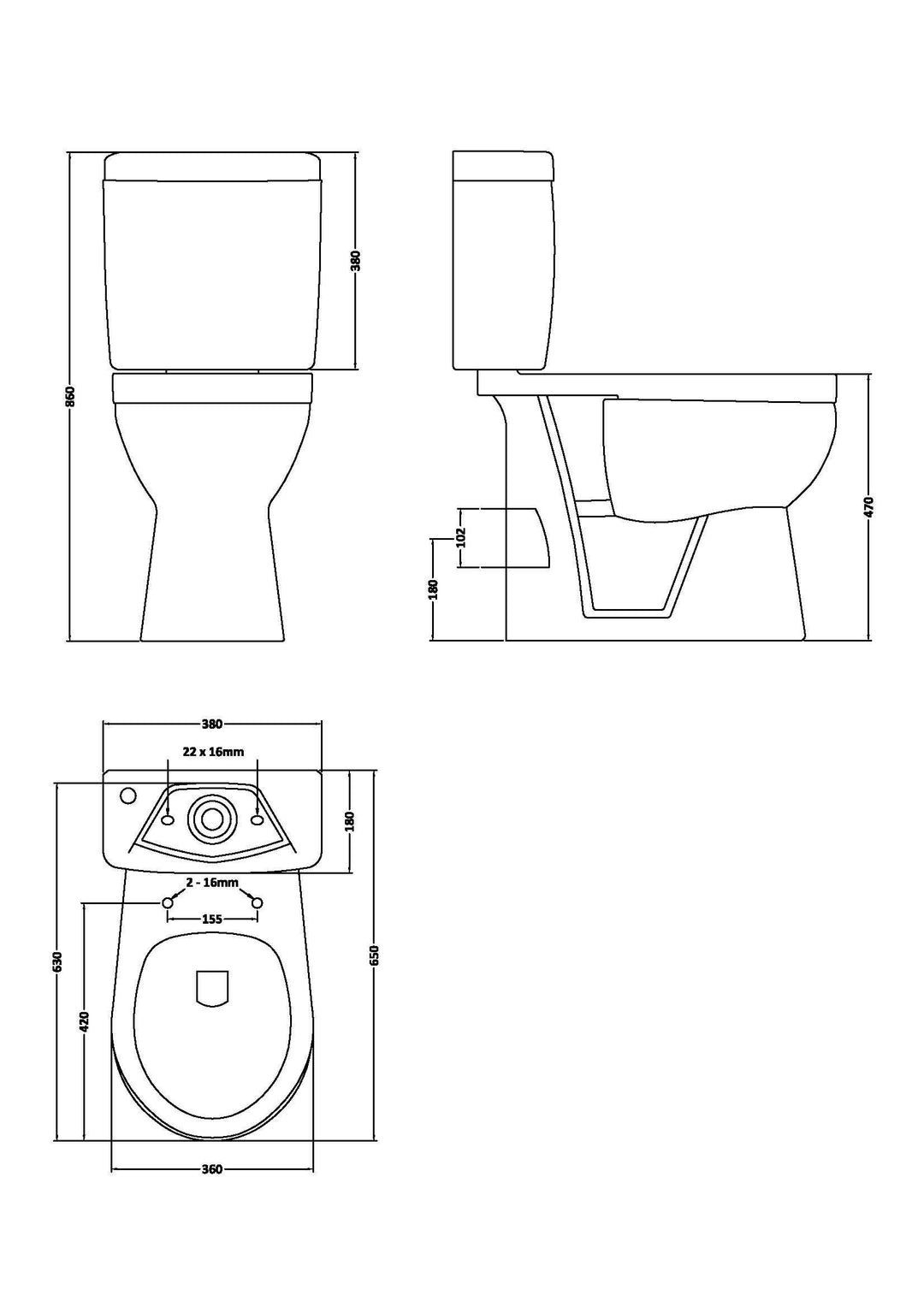 Doc M Comfort Height Pan & Cistern