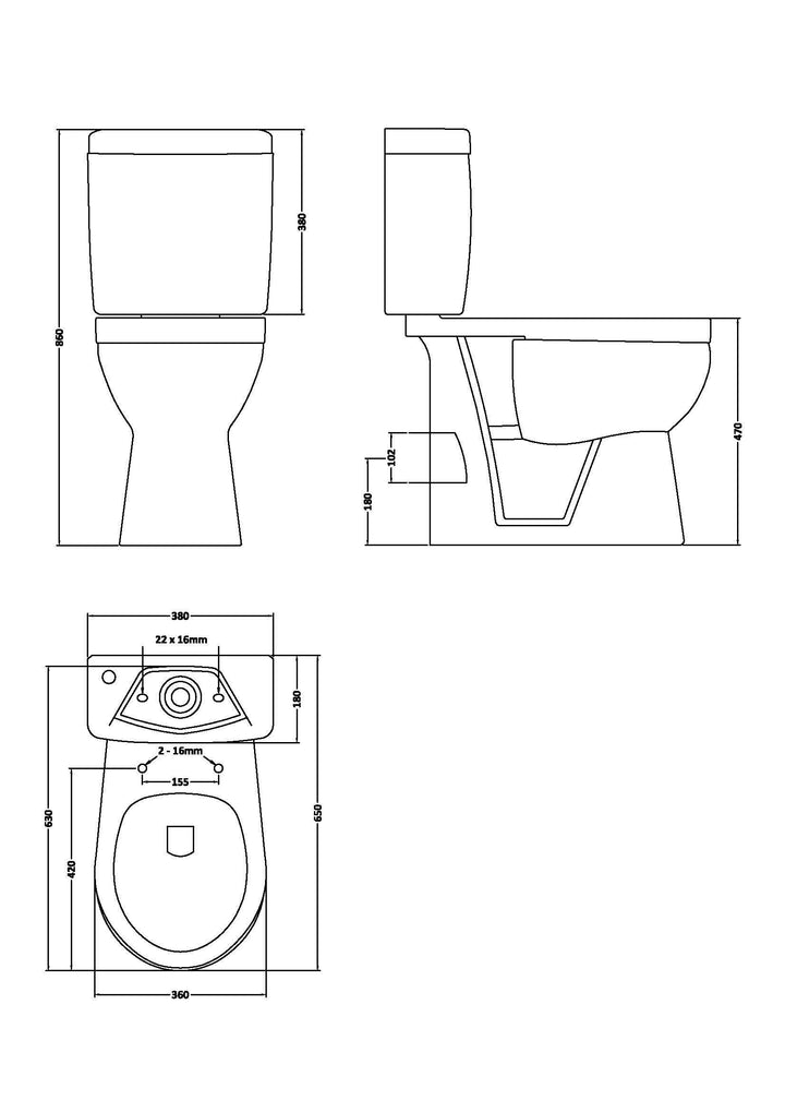 Doc M Comfort Height Pan & Cistern