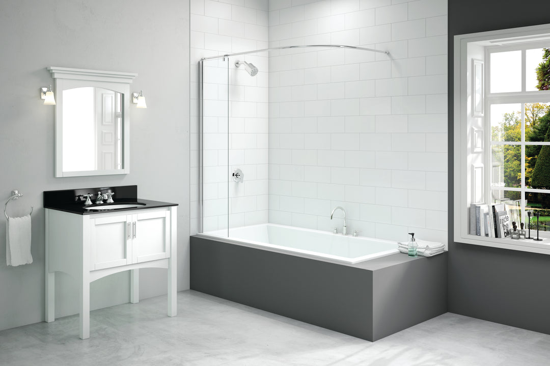 Merlyn 300x1500mm Curtain Rail Bath Screen (8mm)