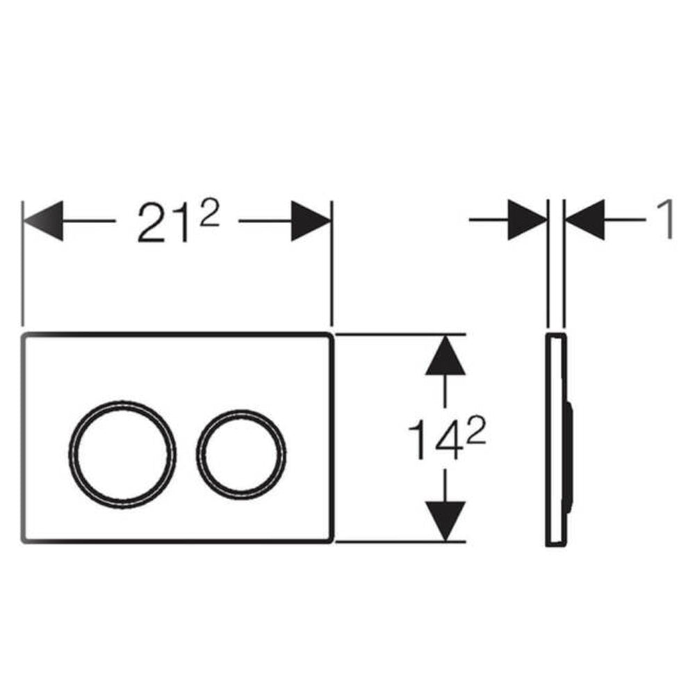 Geberit Omega20 Dual Flush Plate White 115.085.KJ.1