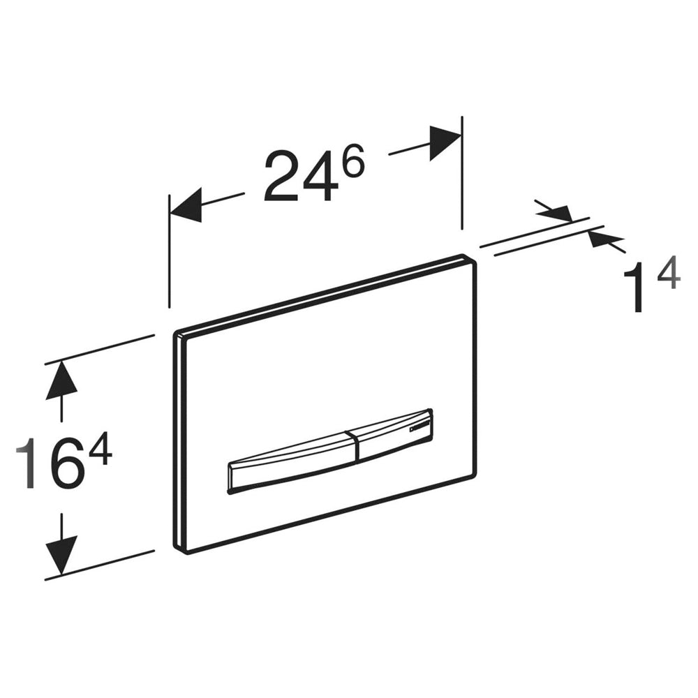 Geberit Sigma50 Dual Flush Plate Smoked Glass Reflective 115.788.SD.5