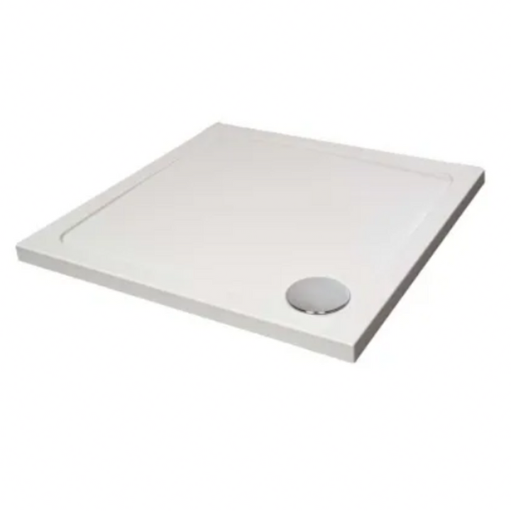 Hydro45 800 x 800mm White Square Shower Tray