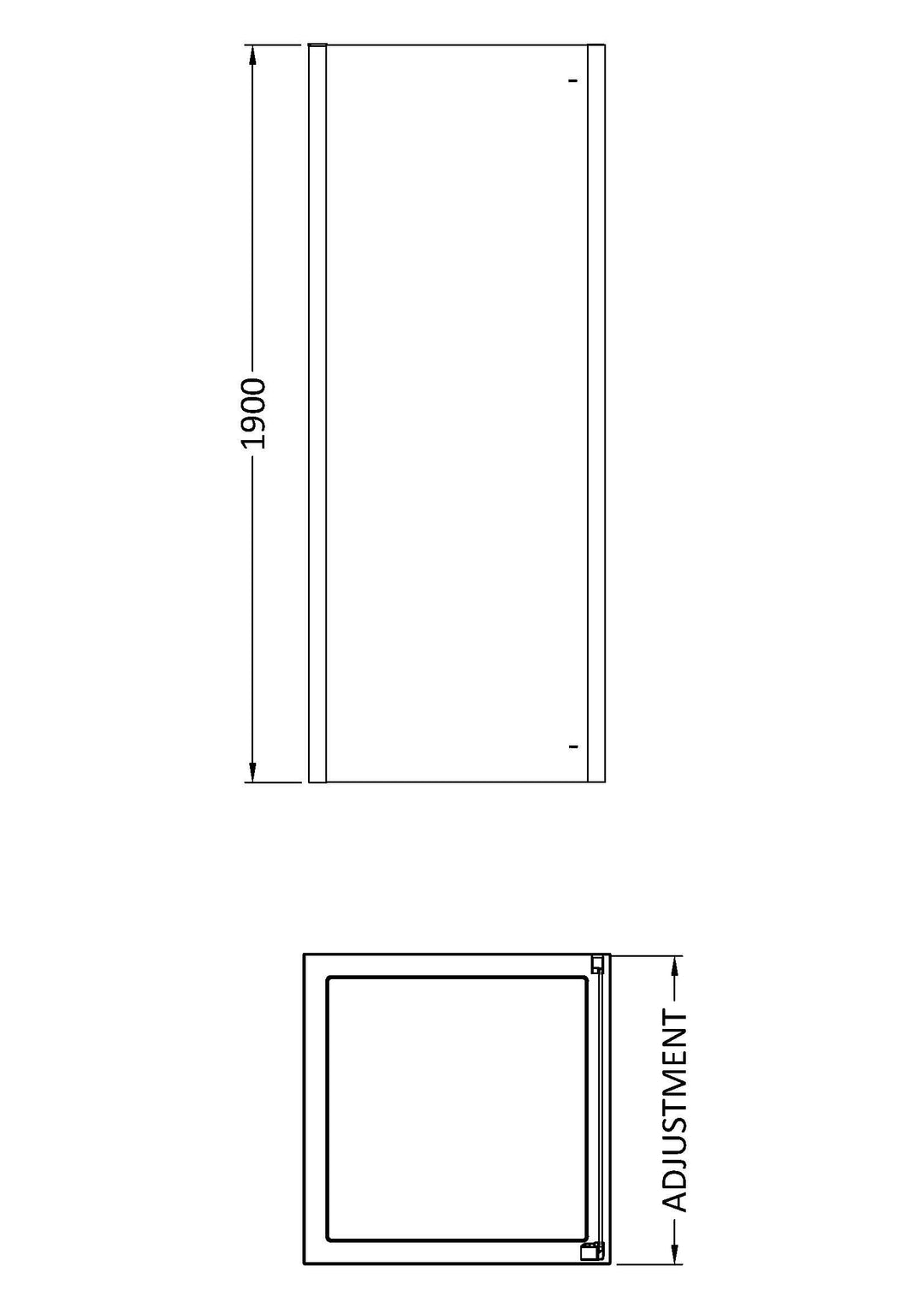 Clyde 900mm Side Panel - Chrome