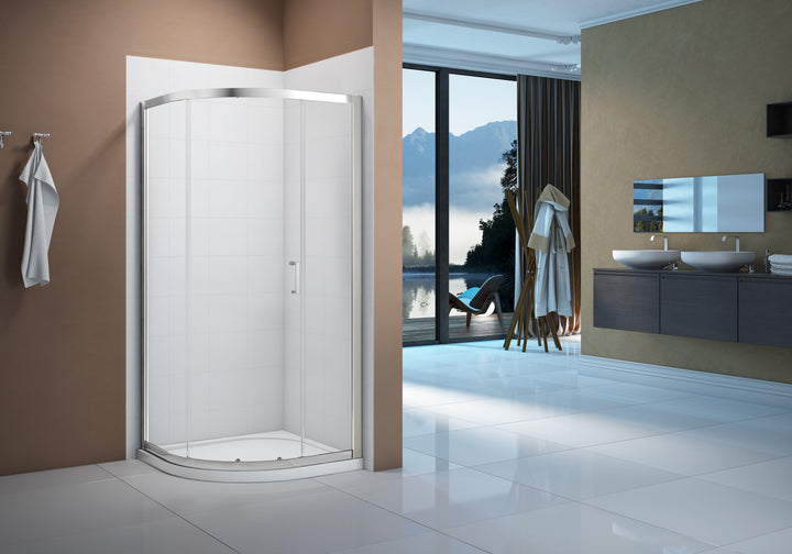 Merlyn Vivid Boost 1 Door Offset Quadrant - Chrome - 1000mm - 800mm