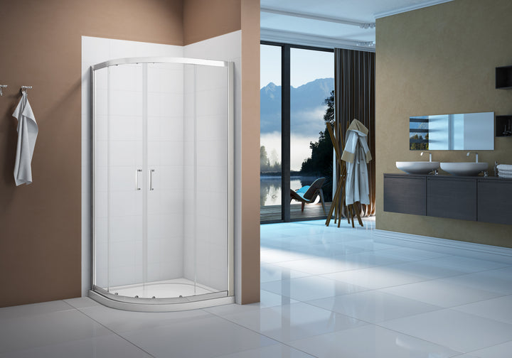 Merlyn Vivid Boost 2 Door Quadrant - Chrome - 800mm