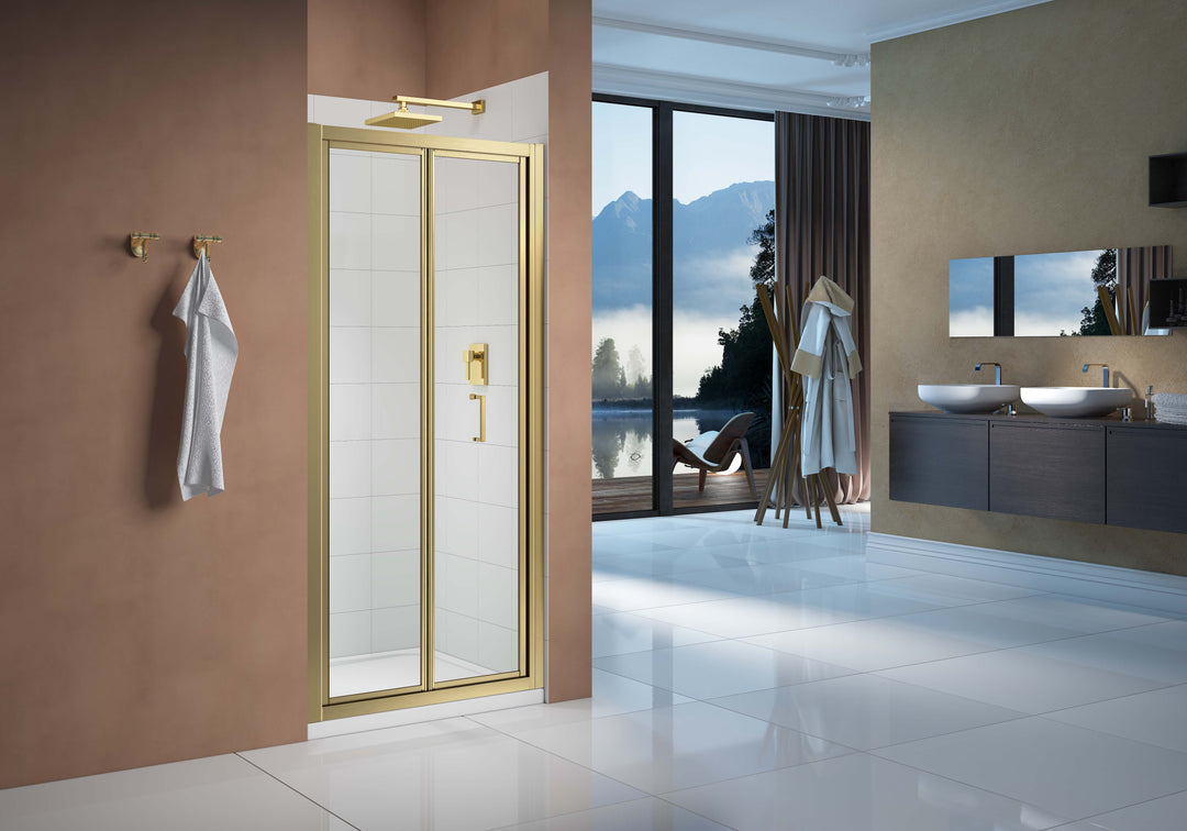 Merlyn Vivid Boost Bi-fold Door - Brushed Brass - 700mm