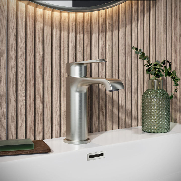 Voda Brenta Mono Basin Mixer - Brushed Nickel