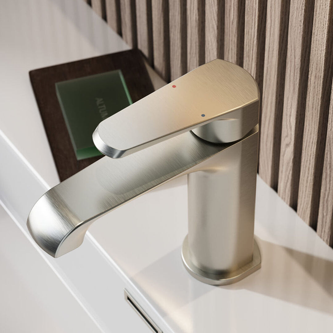 Voda Brenta Mono Basin Mixer - Brushed Nickel