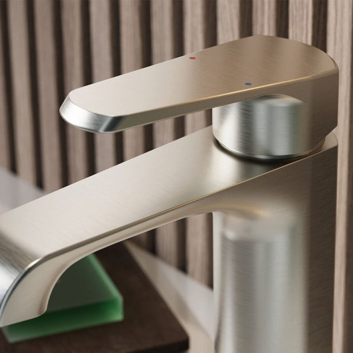 Voda Brenta Mono Basin Mixer - Brushed Nickel