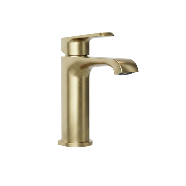 Voda Brenta Mono Basin Mixer - Brushed Brass