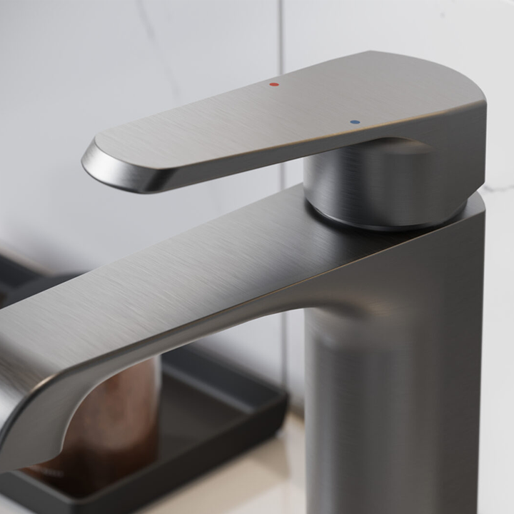 Voda Brenta Mono Basin Mixer - Gunmetal