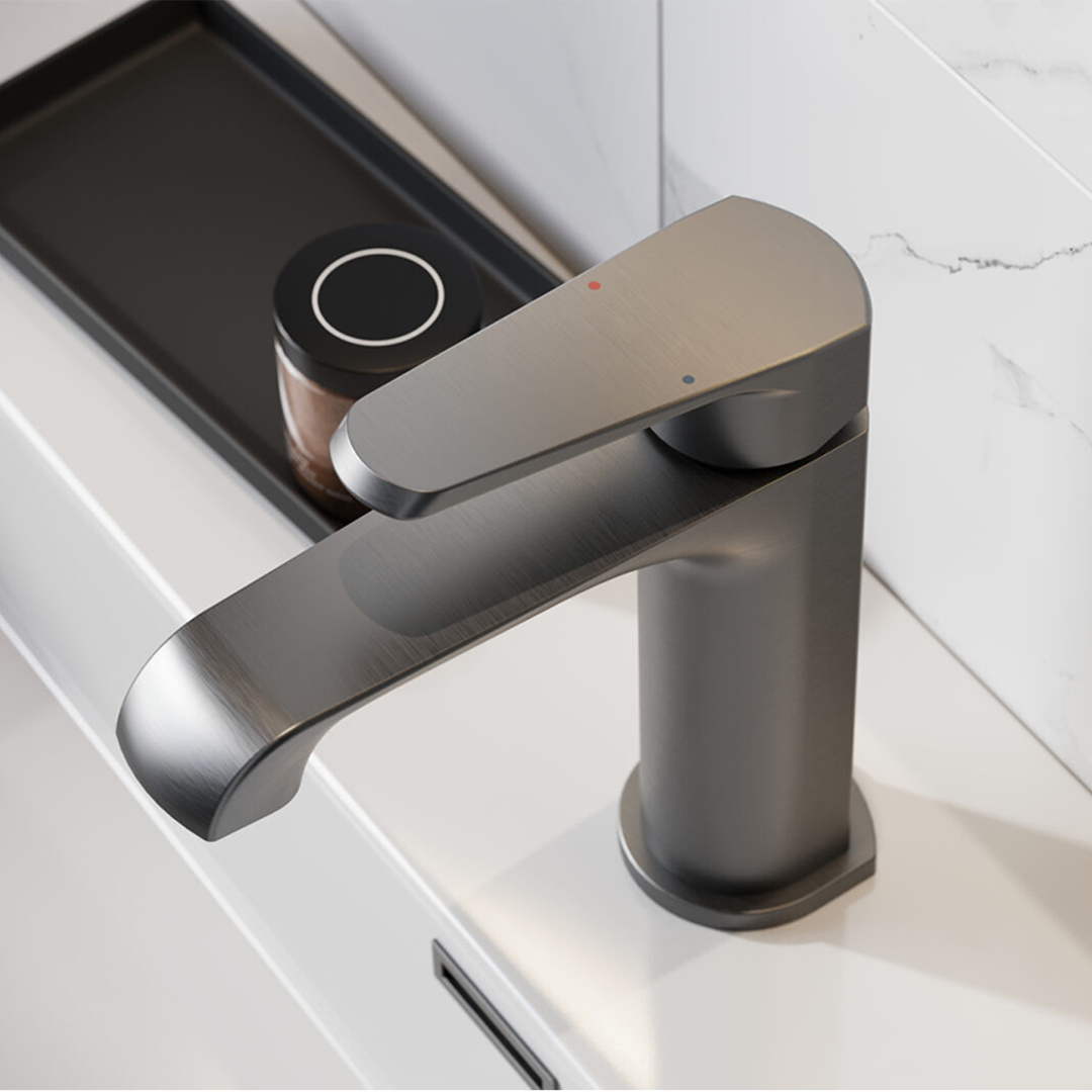 Voda Brenta Mono Basin Mixer - Gunmetal