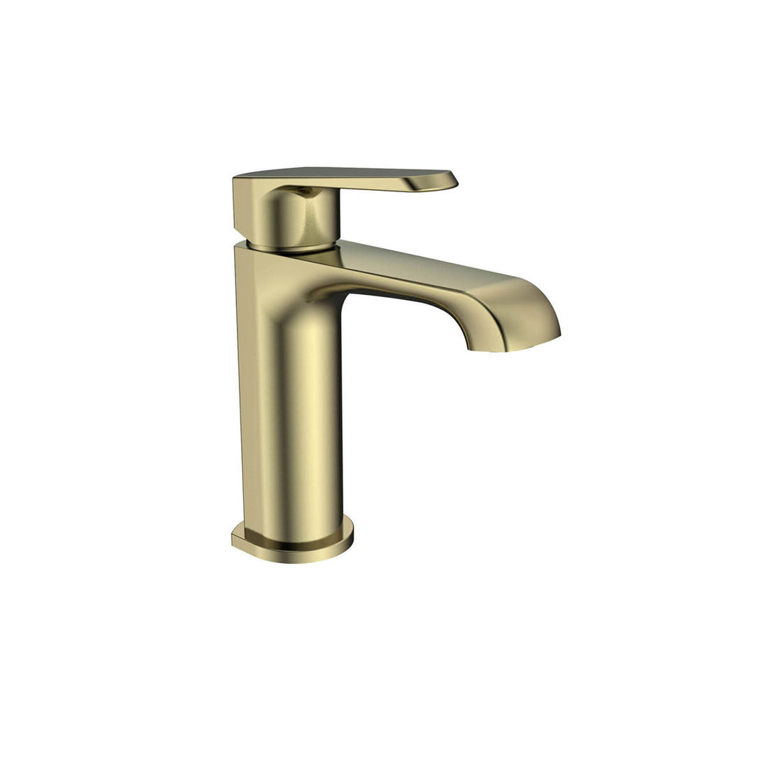 Voda Brenta Mini Mono Basin Mixer - Brushed Brass