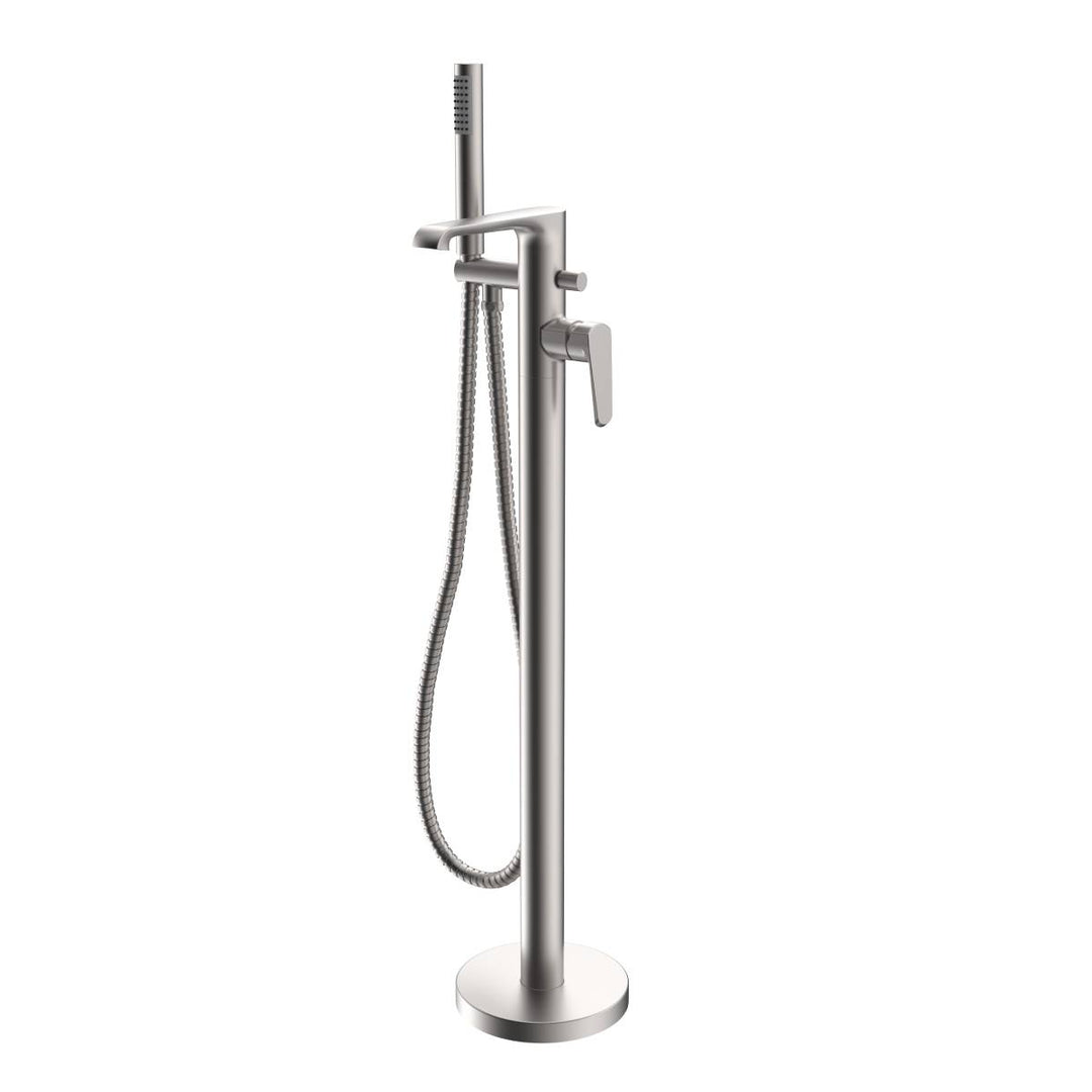 Voda Brenta Freestanding Bath Shower Mixer - Brushed Nickel