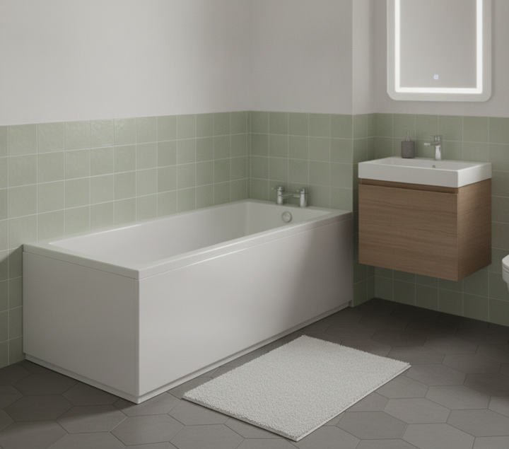 Eiger Square Single Ended Bath 1700 x 750mm