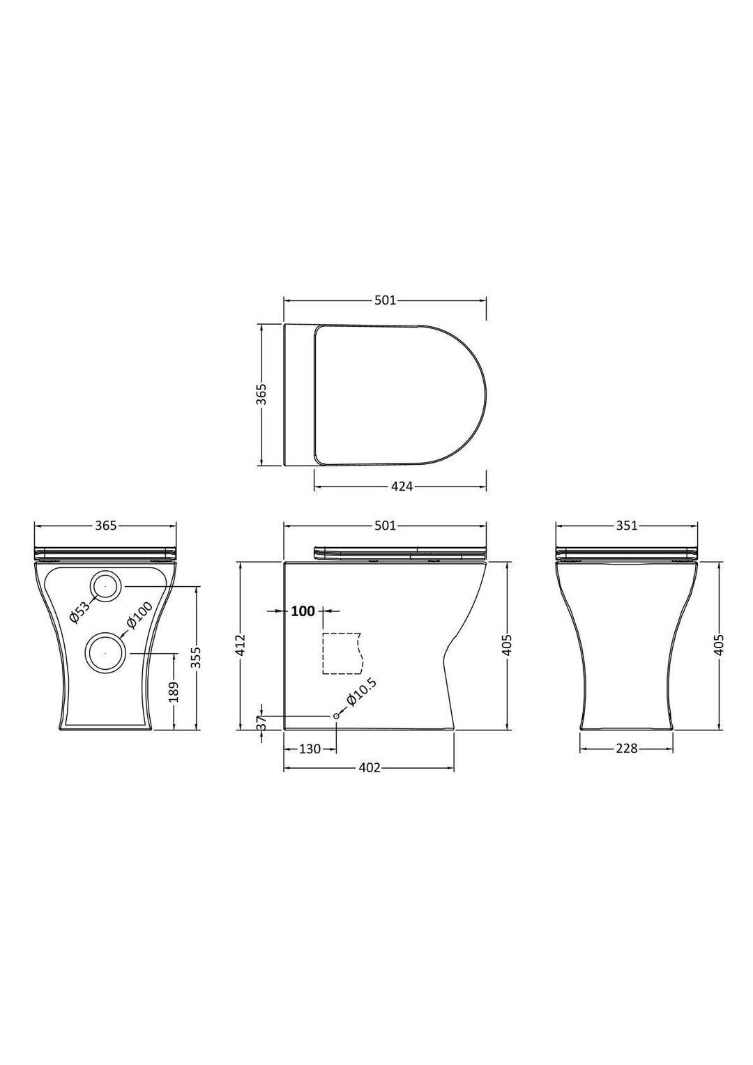 Vega Back to Wall Pan & Seat