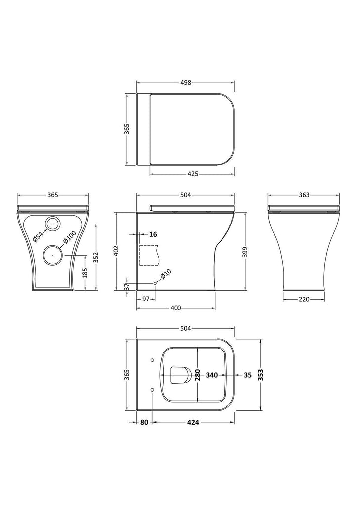 Lyra Back to Wall Pan & Soft Close Seat
