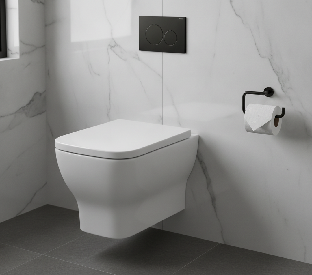 Lyra Wall Hung Pan & Soft Close Seat Urea