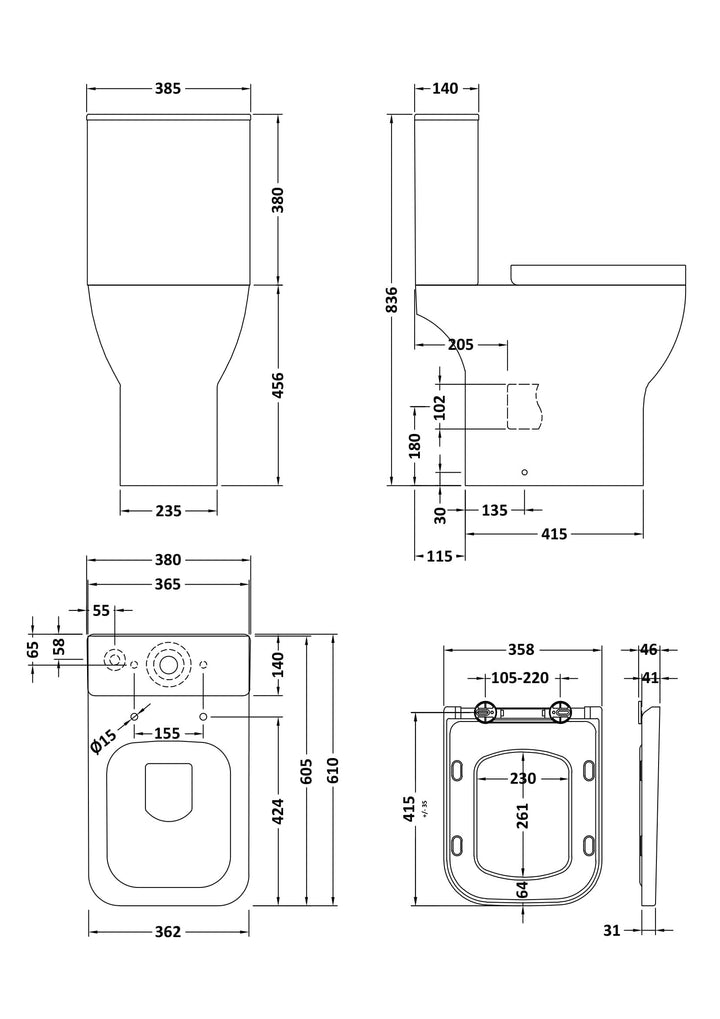 Lyra Pan, Cistern & Soft Close Seat
