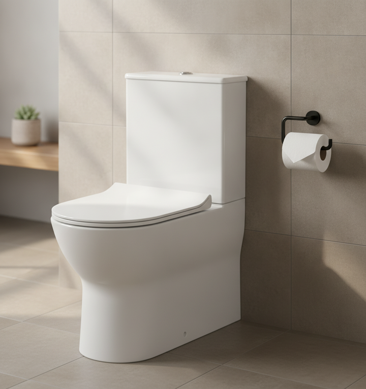 Vega Semi Close Coupled Pan, Cistern & Soft Close Seat