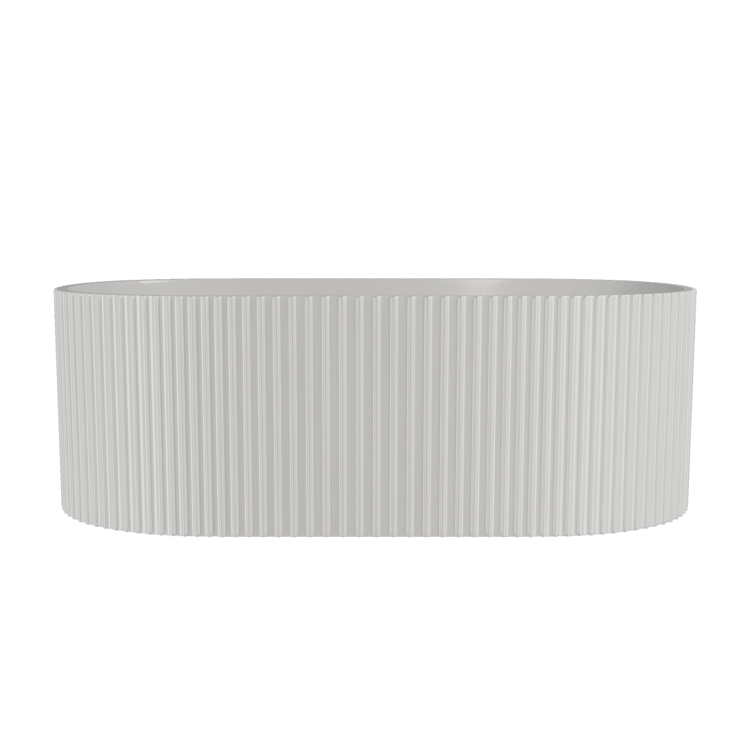 Piton 1700 x 780 x 580mm Fluted Freestanding Bath - Painted